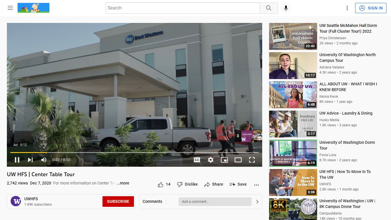UW HFS | Center Table Tour - YouTube